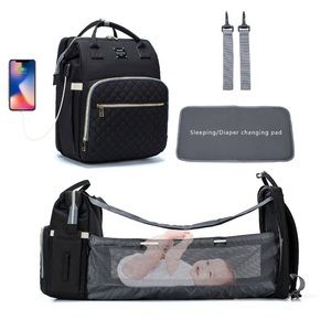 Diaper Bag Backpack Large Capacity - Black